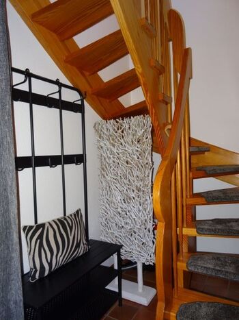 Treppenhaus zu den Schlafräumen