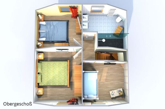 Grundriß Obergeschoß Ferienhaus"Ostseetraum"