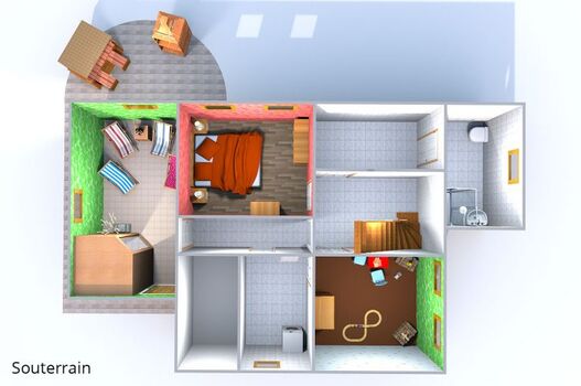 Grundriß Souterrain Ferienhaus"Ostseetraum"