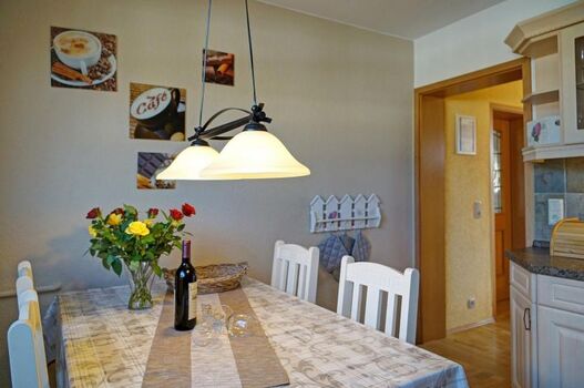 Essecke der Küche Ferienhaus"Ostseetraum"