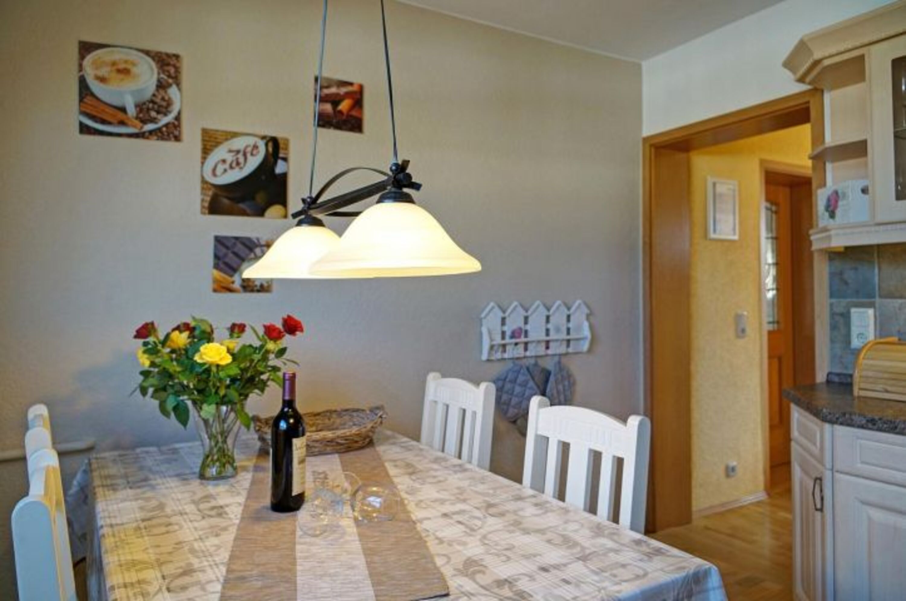 Essecke der Küche Ferienhaus"Ostseetraum"