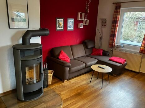 Wohnbereich mit Kamin