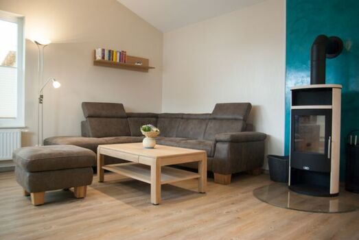 Das Wohnzimmer mit Kaminofen