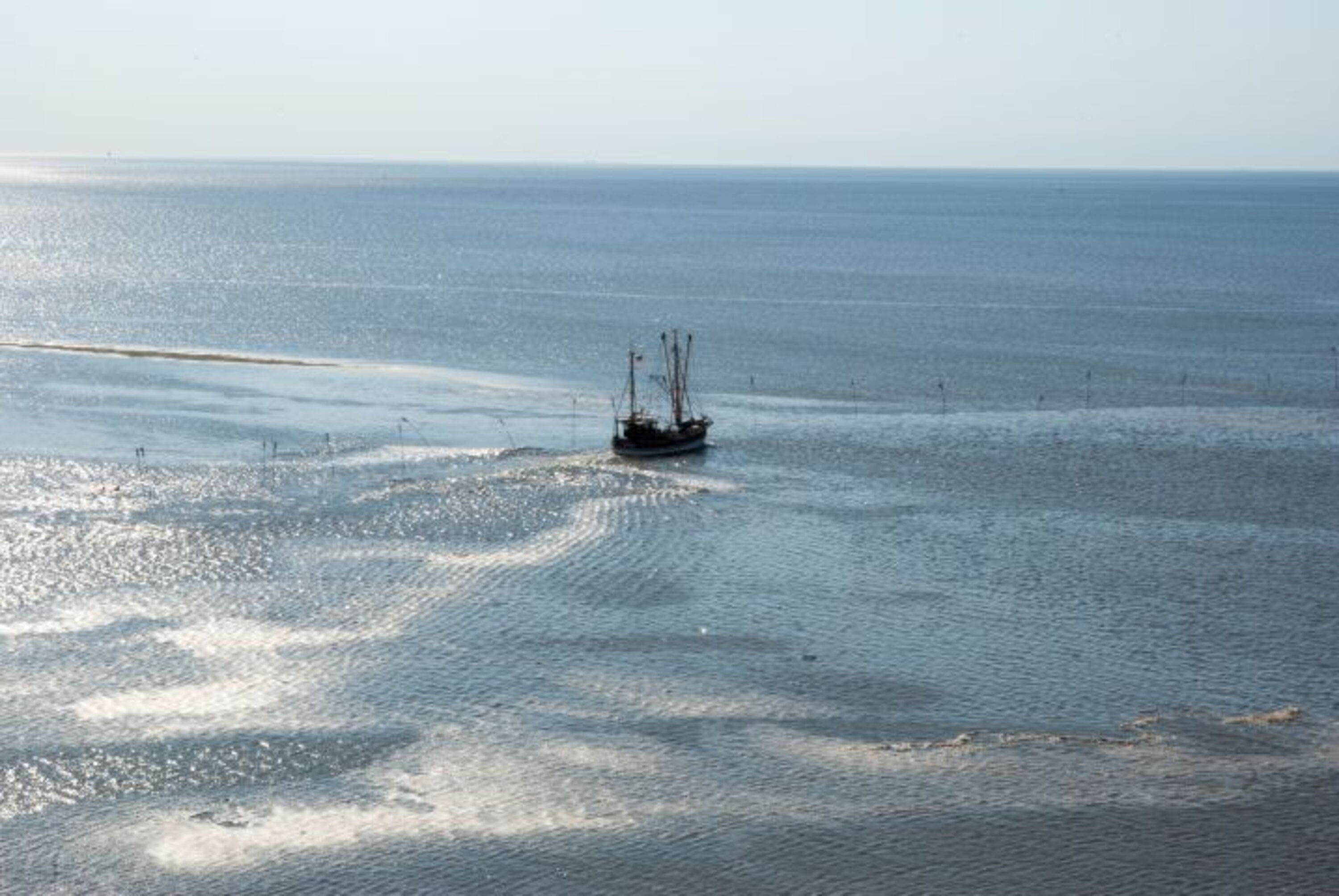 Kutter im Wattenmeer