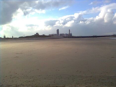 Strand Richtung  Oostende