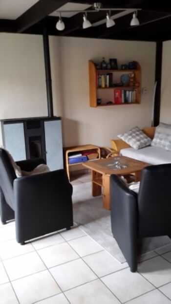 Wohnzimmer mit Pelletofen