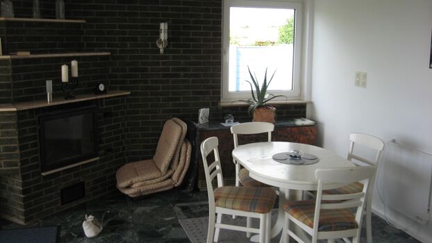 Das Esszimmer mit Meerblick.