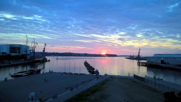 Sonnenuntergang vom Balkon