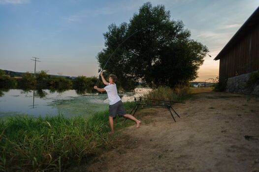 Angeln direkt an der Unterkunft