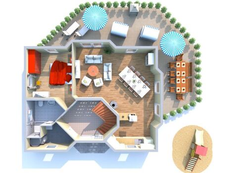 Erdgeschoss mit großer Wohnküche