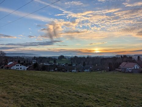 herrlicher Blick bis zu den Alpen