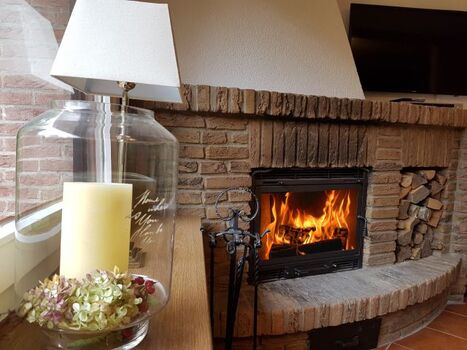 Kamin im Wohnzimmer