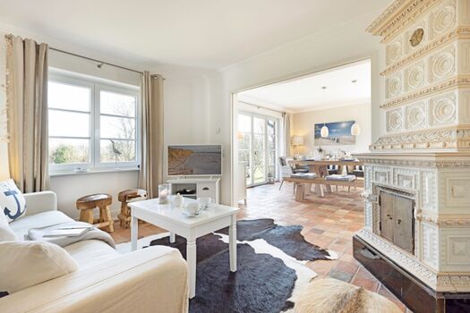 Wohnbereich mit Kamin