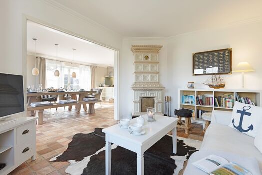 Wohnbereich mit Kamin