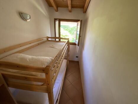 Das Schlafzimmer mit Etagenbett