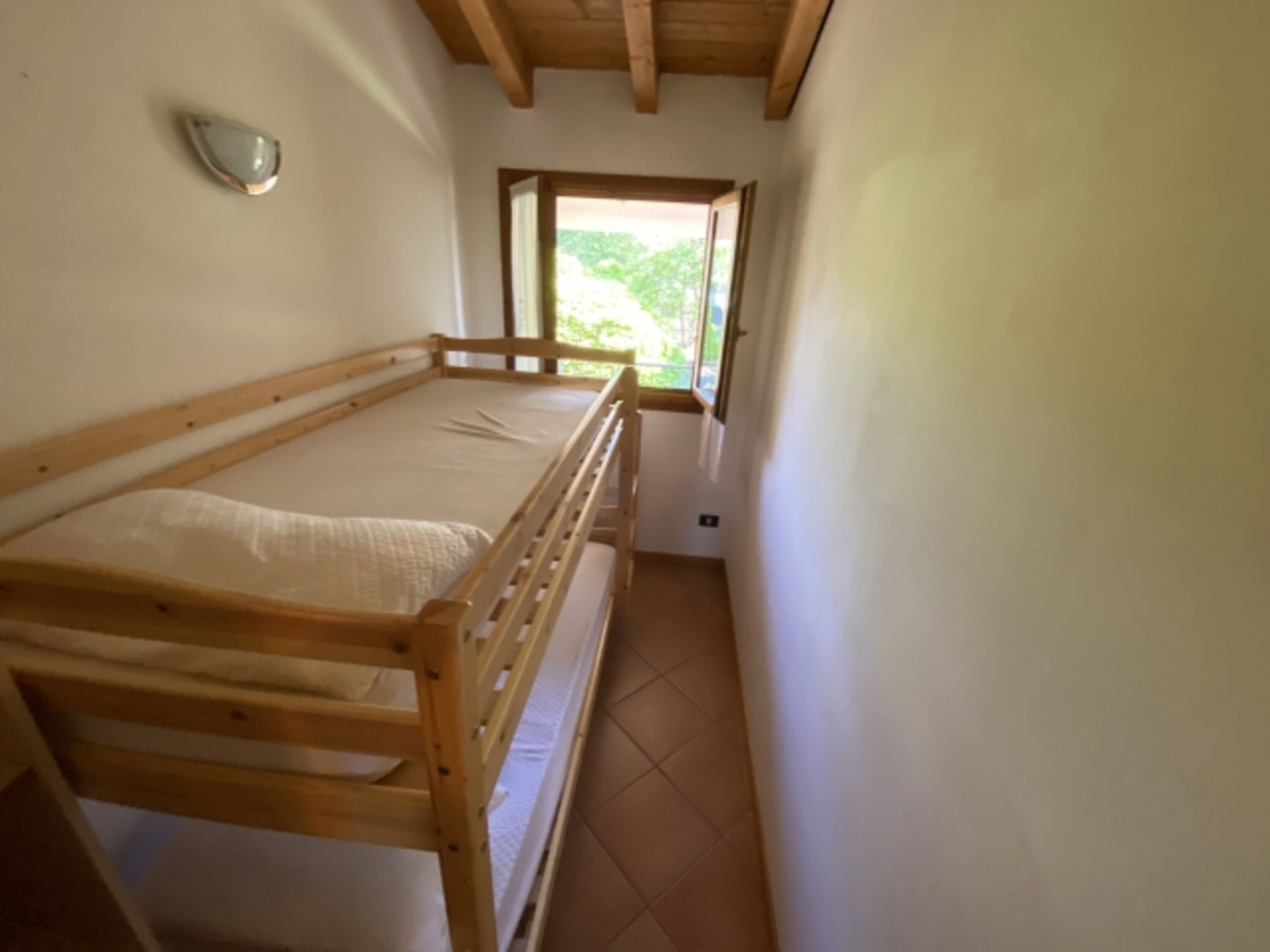 Das Schlafzimmer mit Etagenbett