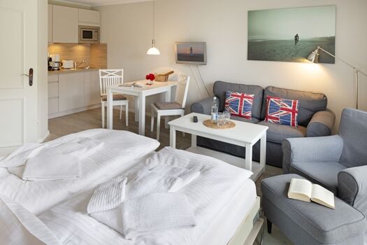 Schlafbereich im Wohnzimmer