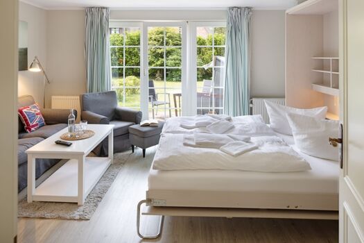 Schlafbereich im Wohnzimmer