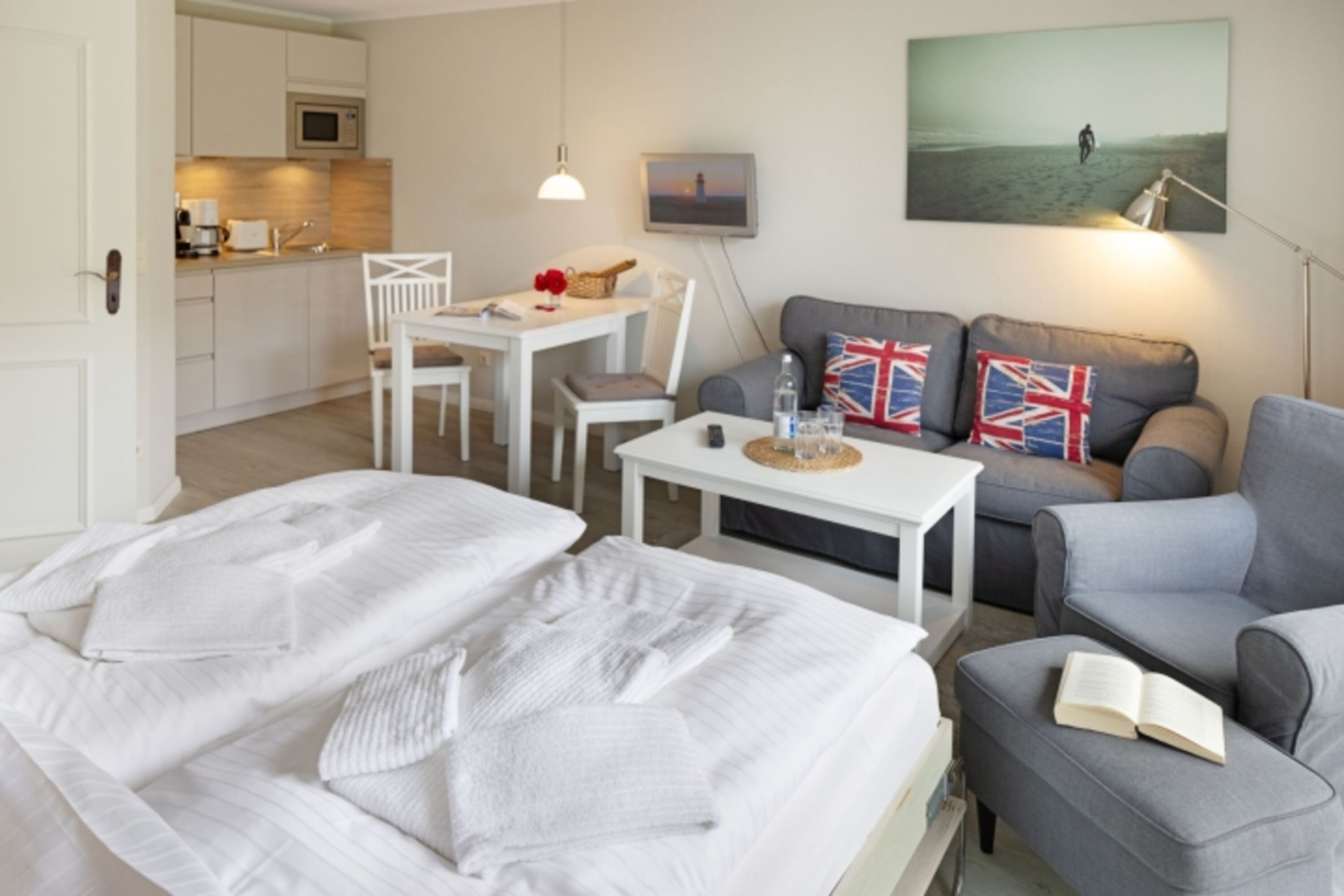 Schlafbereich im Wohnzimmer