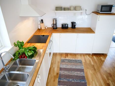 Scheune: Wohnküche in der augebauten Scheune