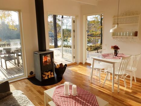 Scheune: Blick auf den See aus der ausgebauten Scheune