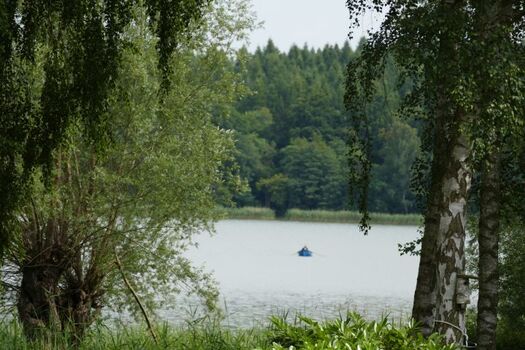 vom Glammseehaus Blick auf den See
