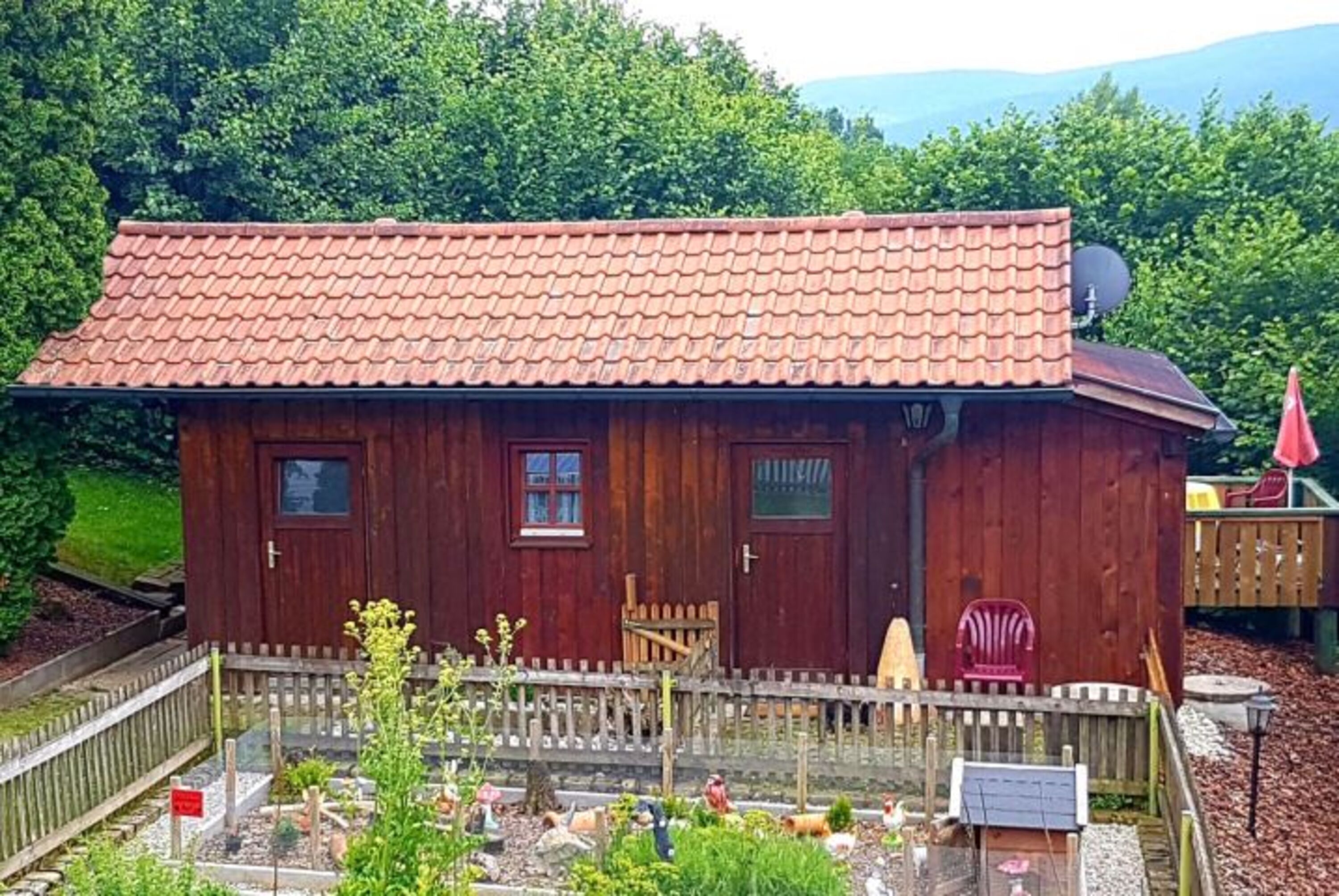 Ferienhütte Sonnenschein im Sommer