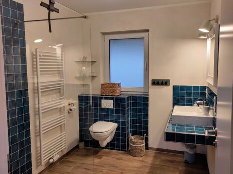 Das zweite Badezimmer in Blau