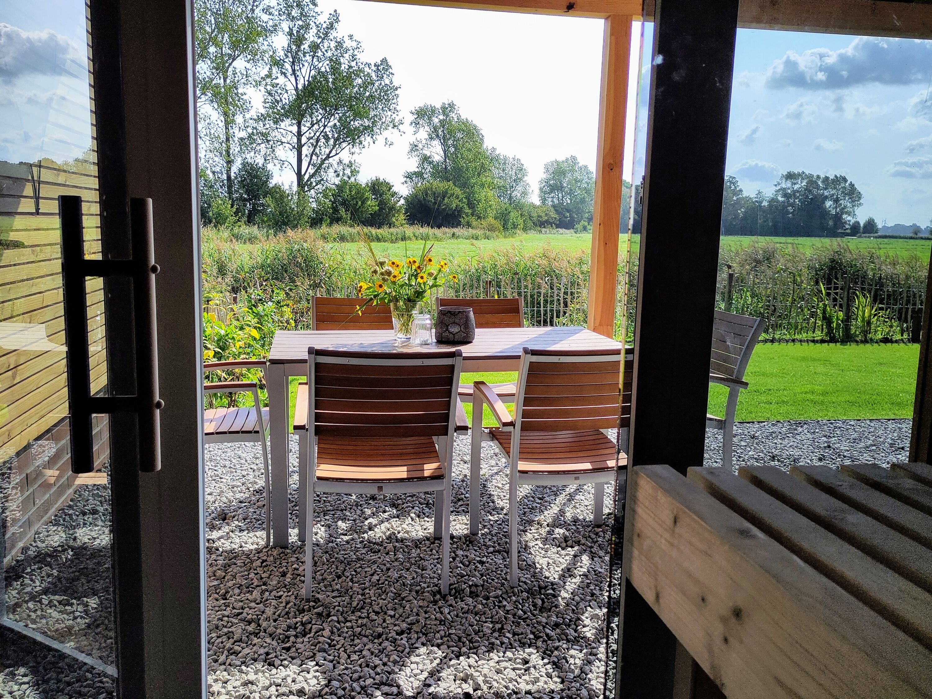 Der Blick aus der Sauna