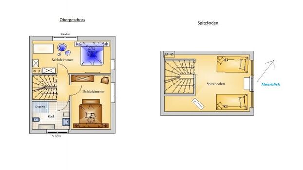 Grundriss 1. u. 2. OG