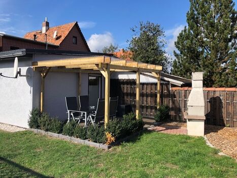 Steingrill an der Terrasse