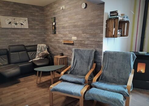 Wohnzimmer mit Pelletofen