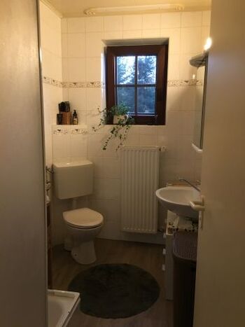 Bad mit Dusche und WC