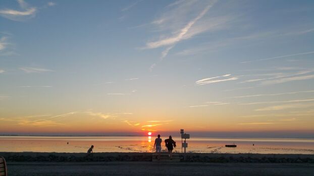 Sonnenuntergang am Strandbad Sehestedt