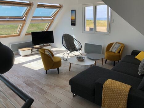 Salon mit 4 Strelle Blick am Meer