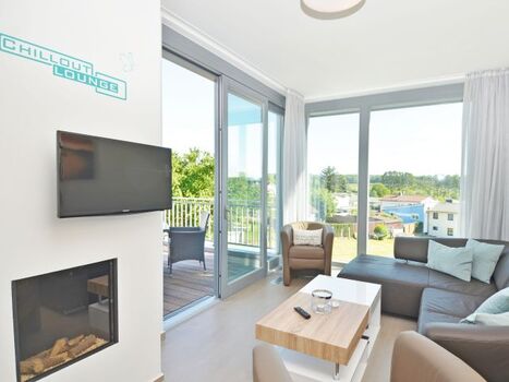 Wohnzimmer mit Gaskamin