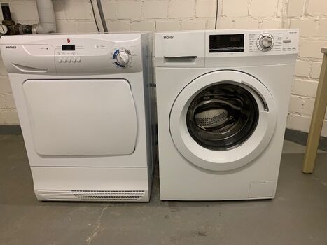 Waschmaschine und Trockner gegen Gebühr nutzbar