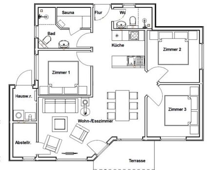 Grundriss Ostsee Ferienhaus Strandzeit