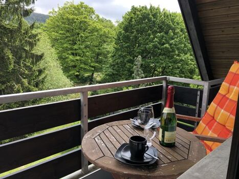 Balkon mit Blick ins Grüne