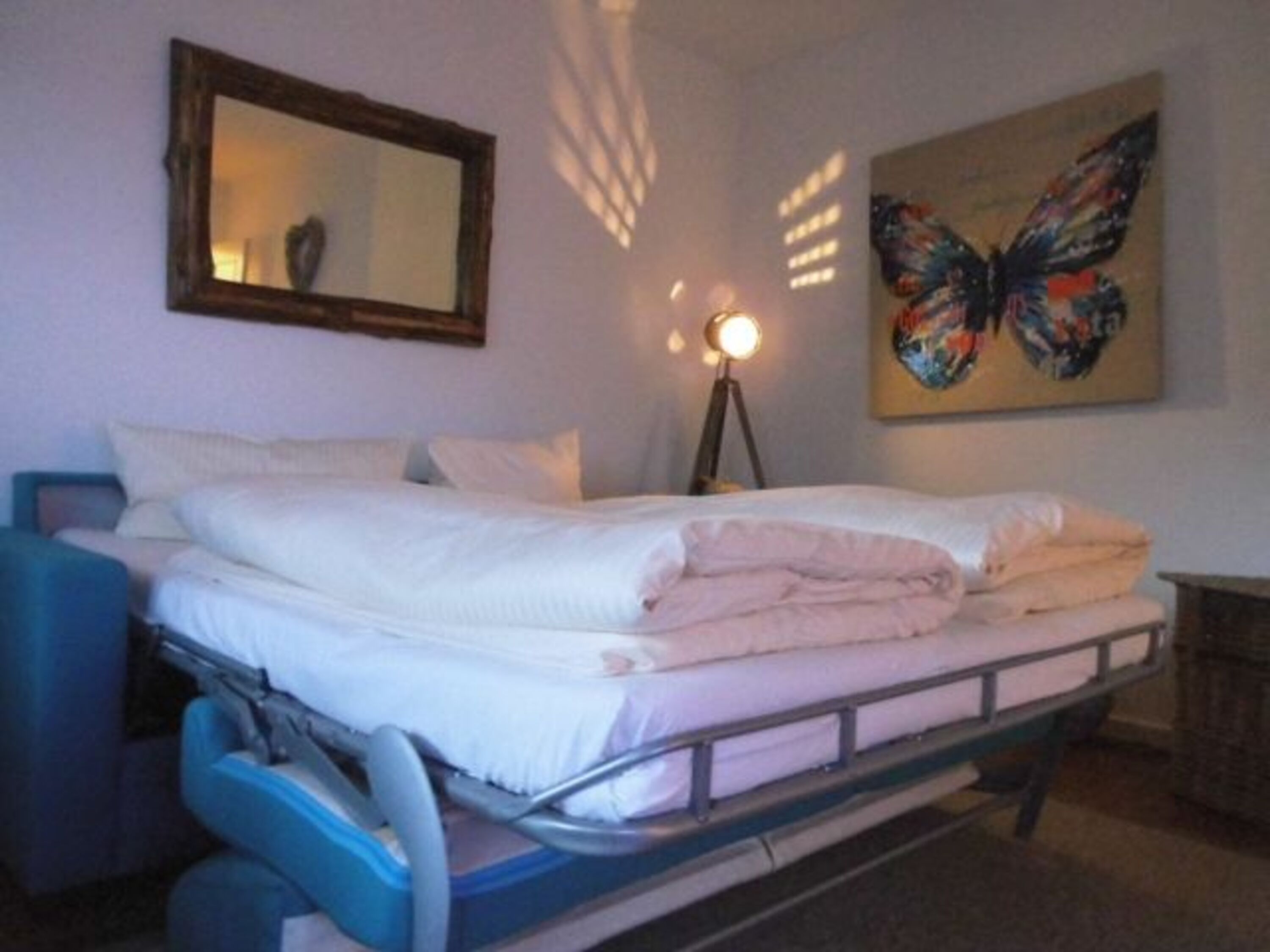 Das Bett ist hergerichtet
