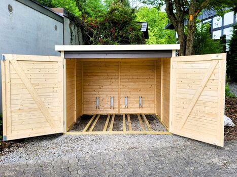 Die Fahrrad-Garage steht kostenlos zur Verfügung