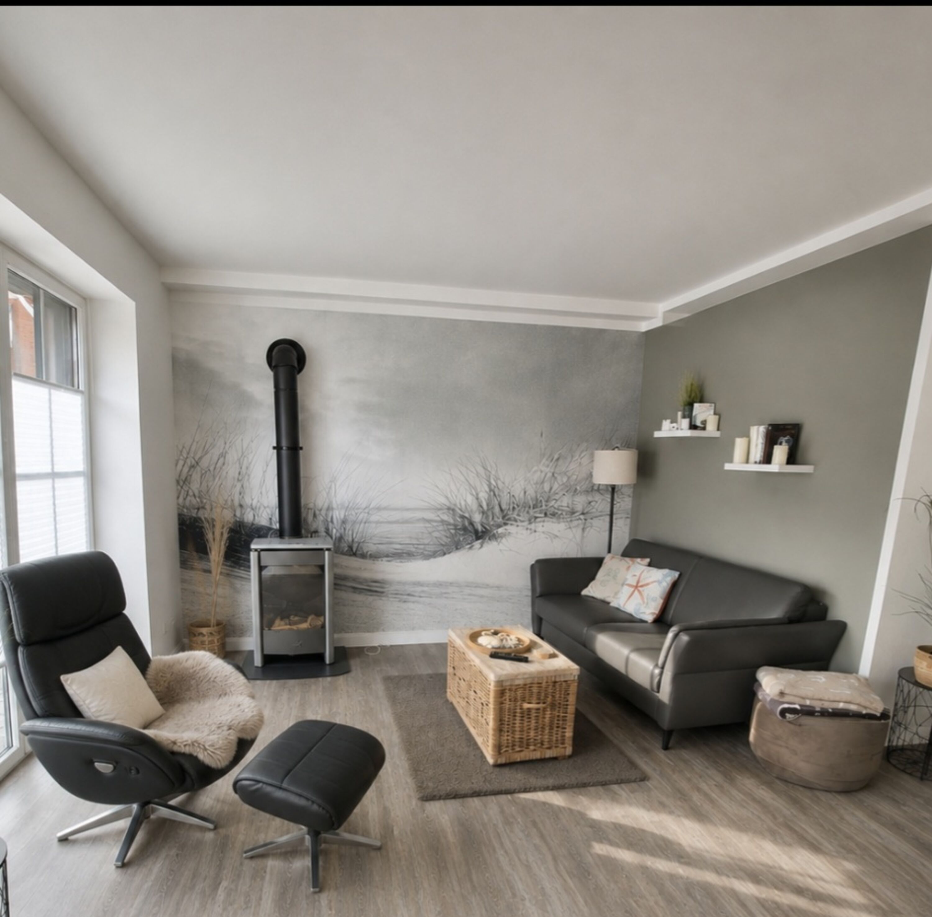 Ledersofa und Ledersessel Relax