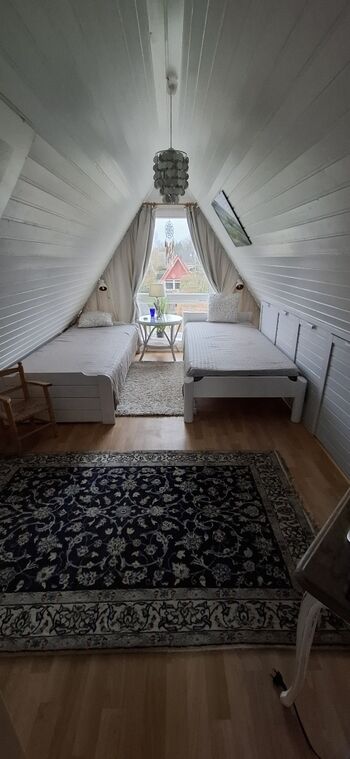 Schlafzimmer unter dem Dach