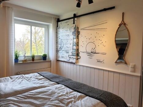 Blick Schlafzimmer Bretterbude