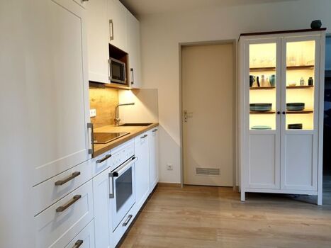 Blick Küche Bretterbude